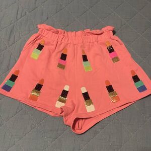 Queen of Sparkle Lipstick Shorts Women’s Size M Sequin Embellished